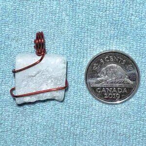 Hand Carved Milky Quarts Pendant